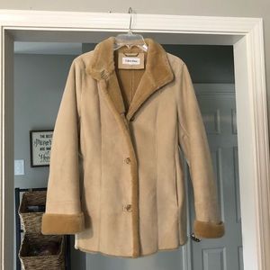 Calvin Klein Faux Suede Coat